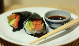 temaki sushi, легкий рецепт маки суши с лососем