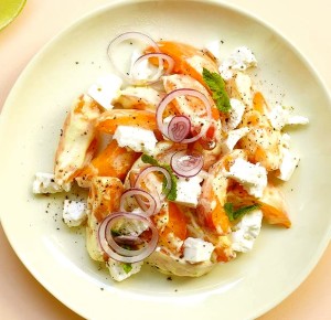 интересный рецепта салата с абрикосами и фетой